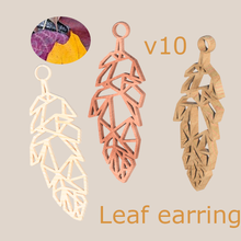 autumn leaf earring v10 fashion earrings leafs leaves season pendant pendants raimonlab 3d print model - Mito3D