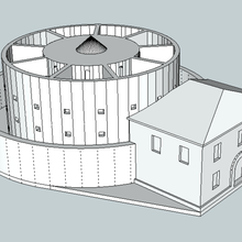 autun circulaire prison architecture bâtiments structures 3d print model - Mito3D