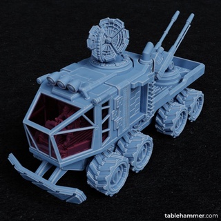 avalanche - human super heavy vehicle accell union guard sci-fi wargaming imperial tabletop science fiction humans grimdark space opera transport turret artillery radar wheeled 3d print model - Mito3D