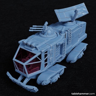 avalanche support - human super heavy vehicle accell union guard sci-fi wargaming imperial tabletop science fiction humans grimdark space opera transport turret artillery radar hover hovercraft 3d print model - Mito3D