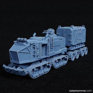 avalanche transport - human super heavy accell union guard sci-fi wargaming imperial tabletop science fiction humans grimdark space opera vehicle turret radar wheels 3d print model - Mito3D