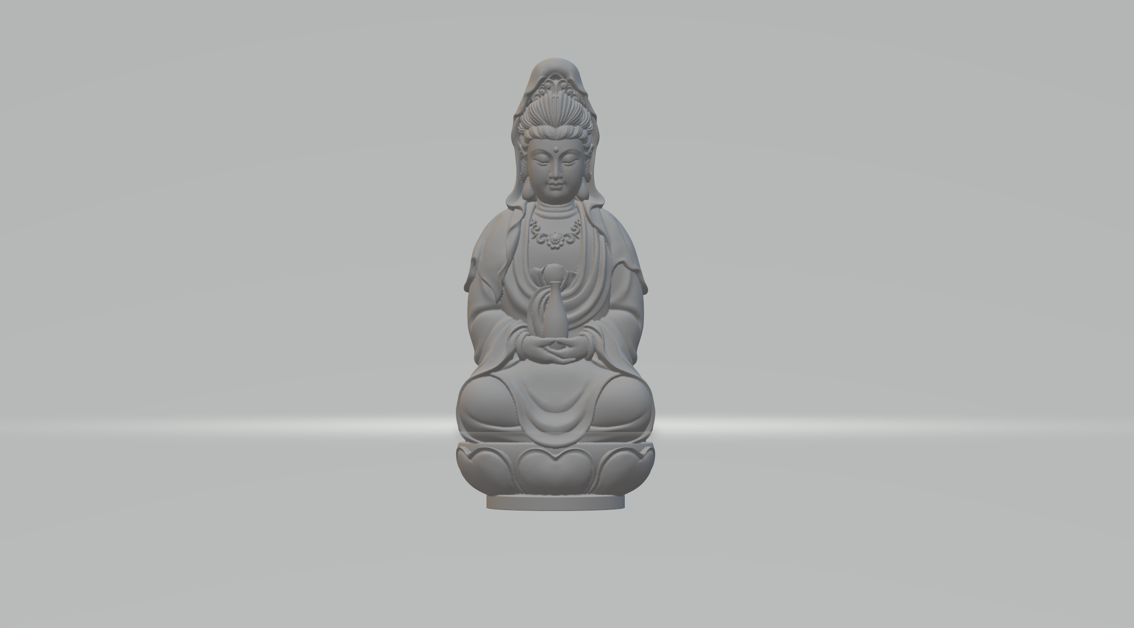 Avalokitesvara bodhisattva 3d impressão modelo Maitreya Buda Deus divindade oriental alívio estátua escultura jóia joalheria decoração enfeite colar esculturas arte 3D print model - Mito3D