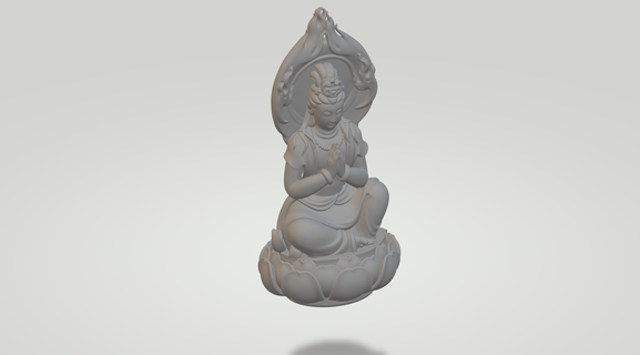 Avalokitesvara Bodhisattva 3d Yazdır model Maitreya Buda Tanrı oryantal Rahatlama heykel mücevher takı dekorasyon süs kolye heykeller Sanat 3d print model - Mito3D