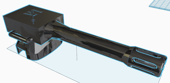 abierto pistola apuntalar encaja drones 3d print model - Mito3D