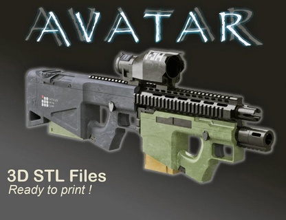 Avatar carb Angriff Gewehr Benutzerbild Cosplay Replik jake besudeln 3d print model - Mito3D