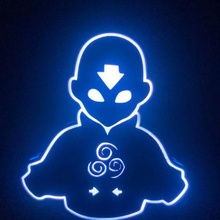 avatar aang led sign anime nickelodeon airbender fire wind earth water 3d print model - Mito3D