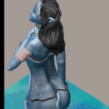 avatar menina arte 39 vi mulher escultura ventilador 3d print model - Mito3D