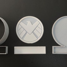 desenvolver escudo conduziu placa moda cartas luz 3d print model - Mito3D