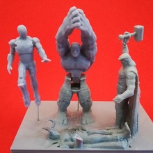 vingadores loki maravilha homem Ferro hulk Thor autômato animação animado jogos brinquedo diorama 3d print model - Mito3D