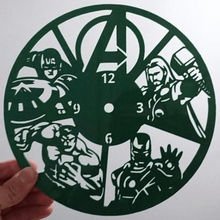 les vengeurs de l'horloge art temps vengators marvel thor captain america l'homme fer hulk 3d print model - Mito3D