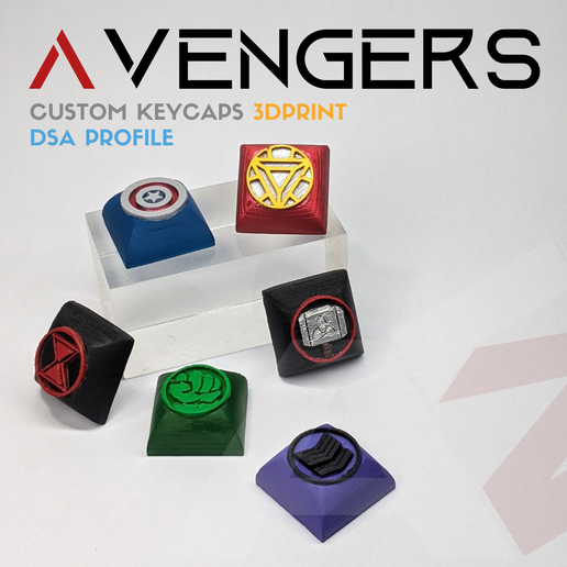 vengeurs keycaps art artisankeycaps 3D print model - Mito3D