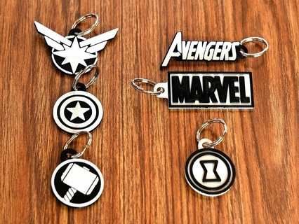 avengers keychains dual color ender 3 keychain pla 3d print model - Mito3D