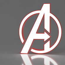 avengers led logo 3d print model - Mito3D