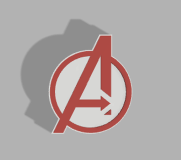avengers logo Art marvel thanos spiderman avenger comics film action decoration 3d print model - Mito3D