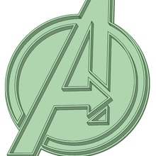 avengers logo cookie cutter 3d print model - Mito3D