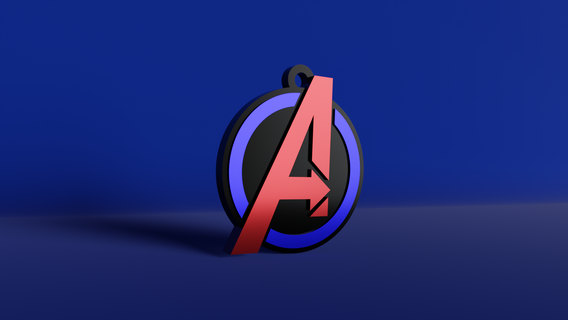 avengers logo keychain 3d print model - Mito3D