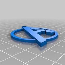 avengers logo keychain jewelry keychains 3d print model - Mito3D