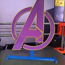 avengers multicolor logo stand gadget marvel geek fan 3d print model - Mito3D