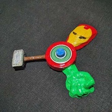avengers spinner game fidget hand hulk ironman iron man mjolnir thor mechanical toys 3d print model - Mito3D