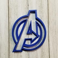 avengers symbol - logo marvel superhero mlp cookie cutter baking cooking pla utensils 3-d printing fondant 3d print model - Mito3D