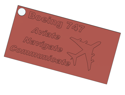 aviation porte clés clé Boeing avion pilote 3d print model - Mito3D