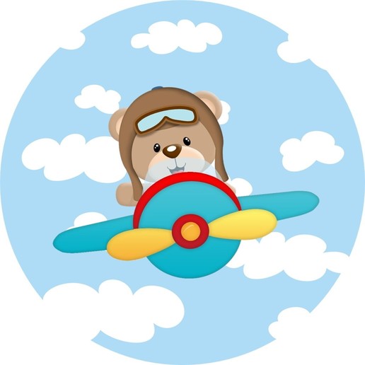 aviateur de l'ours à l'emporte-pièce cortador biscoito urso aviador divers pâtes americana l'aviateur cutter american passé cookie 3D print model - Mito3D