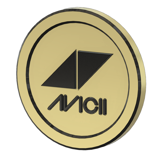 avicii logo arte decorazione gadget musica upcrid 3D print model - Mito3D