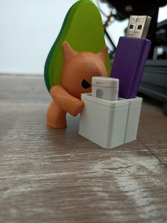 Avokado kedi USB Kulp destek araçlar anılar ihale Güzel 3d print model - Mito3D