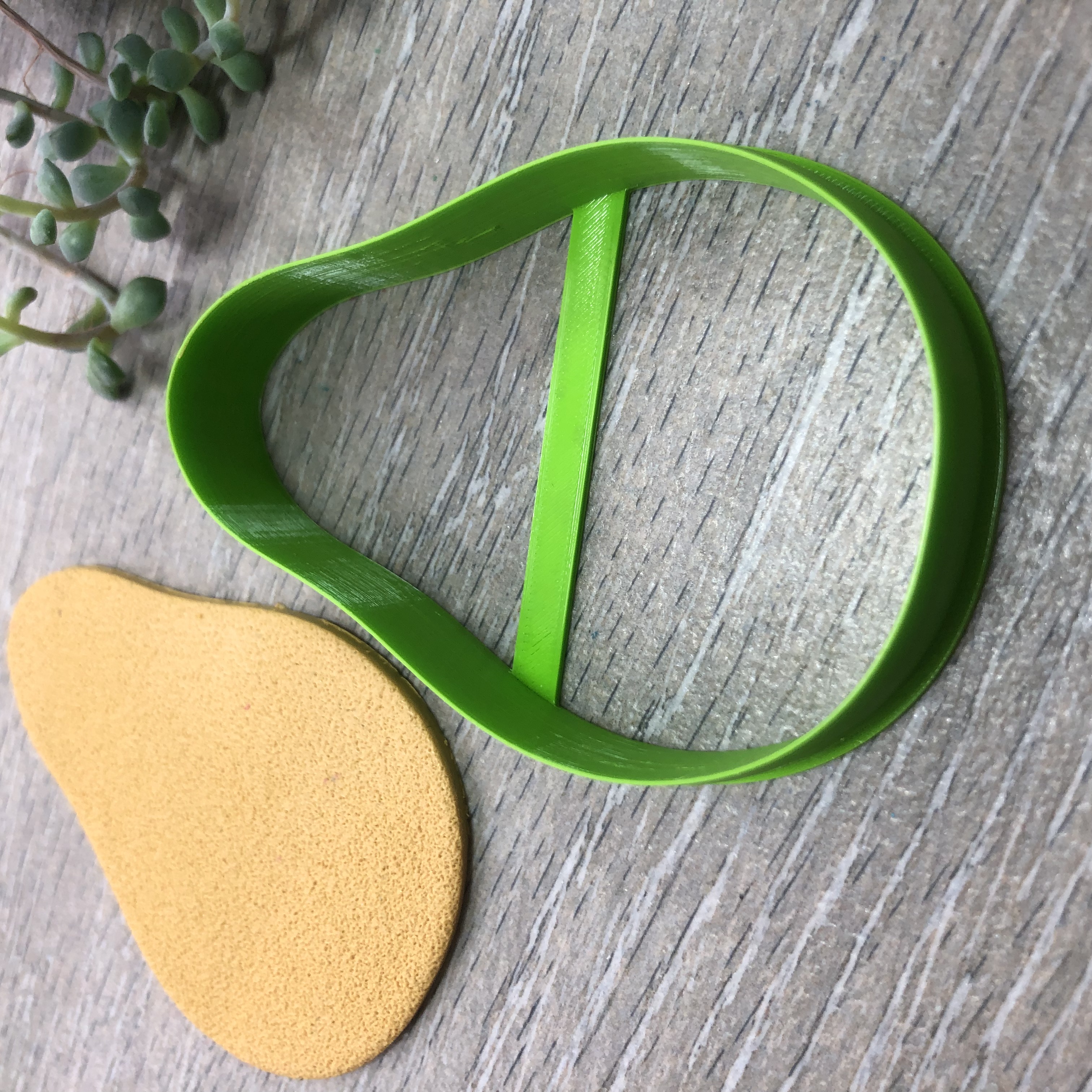 Avokado kurabiye kesici kalıbı fondan 3D print model - Mito3D