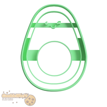avocado cookie cutter & stamp 3d print model - Mito3D