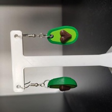 avocado earring jewelry mmu buckle ear multi color 3d print model - Mito3D