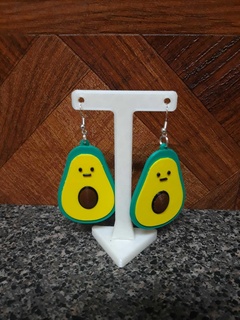 avocado earrings fruit earring 3d print model - Mito3D