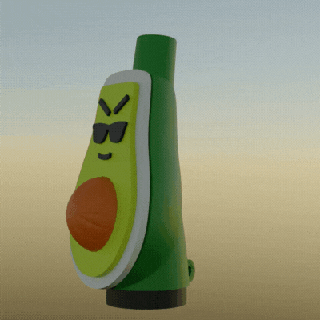 avocado hookah mouthpiece boquilla shisha aguacate nozzle bong 3d print model - Mito3D