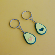 avocado key ring couples jewelry keychain 3d print model - Mito3D