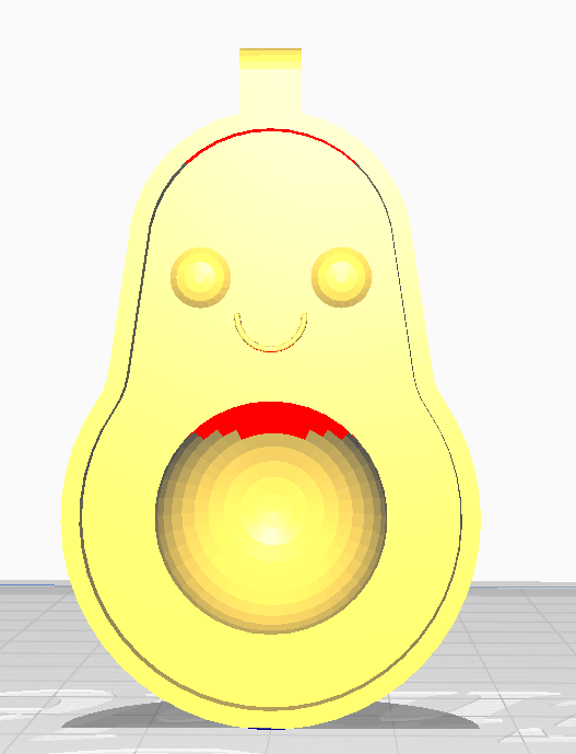 Avokado anahtarlık Llavero 3D print model - Mito3D