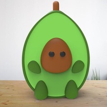 avokado kiut - aguacatico ev sevimli güzel meyve sebze 3d print model - Mito3D