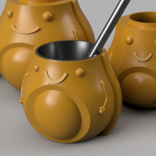 Avokado Dostum ev Yerba şeker ampul ihale abur cubur Kahve Kupa bardak Arjantin Uruguay 3d print model - Mito3D