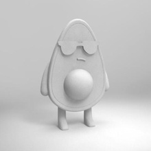 avocado-Malerei verschiedene Kunst - Spielzeug Haus 3d print model - Mito3D
