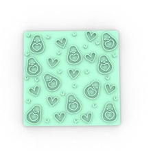 avocado texturizer - valentine's day san valentin texture seal love cookie cutter cutting cookies biscotti lovers personalized cutters 3d print model - Mito3D