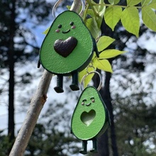 avocadoes love skull art avocado keychain pair 3d print model - Mito3D