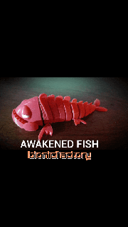 awakened fish flexi cute print place articulated flexible sea flex animal toy low poly art mechanic sleep angry funny factory posable link 3d print model - Mito3D