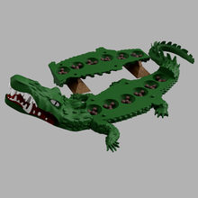 awal crocodile game mancala deco awale animal 3d print model - Mito3D