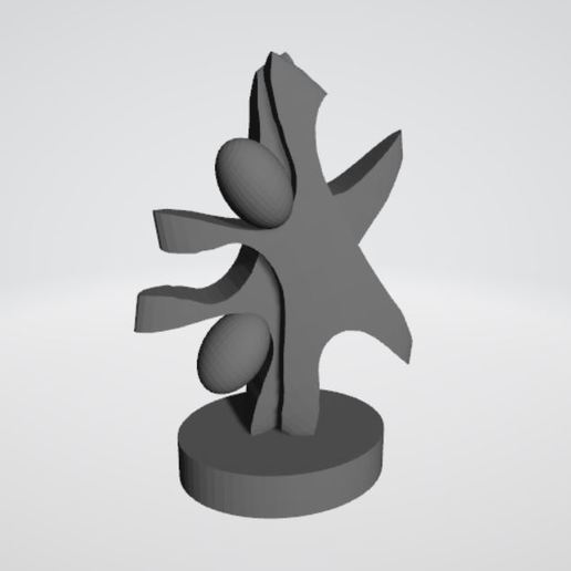 premio trofeo deportivo postura de yoga estatuilla la escultura art 3D print model - Mito3D