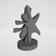 prêmio sport troféu yoga pose estatueta de escultura a arte 3d print model - Mito3D