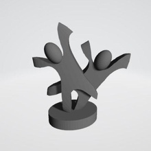 prêmio de vencedor do troféu campeão tema modelo crescimento a arte esculturas 3d print model - Mito3D