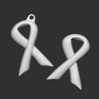awareness ribbon cancer aids violence suicide mental health lgbtq+ diversity 3d print model - Mito3D