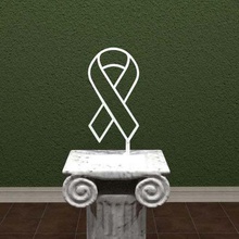 ruban de sensibilisation art signes logos des signe rubans le logo imprimez en toute simplicité cancer la prise conscience à l'autisme 3dpicks 3d print model - Mito3D