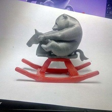 genial Modell Tier Balance cool komisch nsfw oso Panda Felsen rockte Rakete Tiere 3d print model - Mito3D