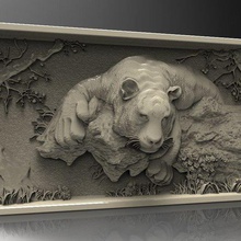 genial tiger Baum cnc-Fräser Kunst 3d print model - Mito3D