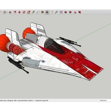 a-Flügel saugen star wars gadget 3d print model - Mito3D